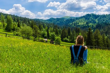 Arka plan Karpat Mountain