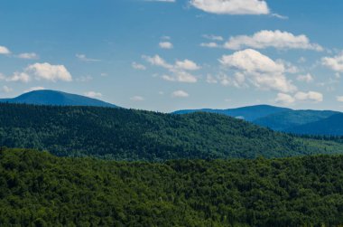 Karpat Dağları Yaremche görünümünde manzara