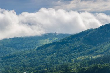 Karpat Dağları Yaremche görünümünde manzara