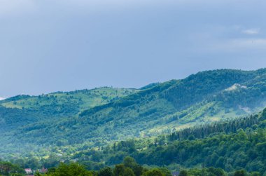 Karpat Dağları Yaremche görünümünde manzara