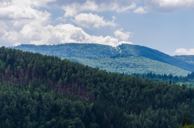 Karpat Dağları Yaremche görünümünde manzara
