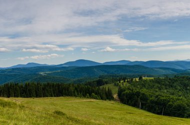 Karpat Dağları Yaremche görünümünde manzara
