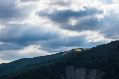 Karpat Dağları Yaremche görünümünde manzara