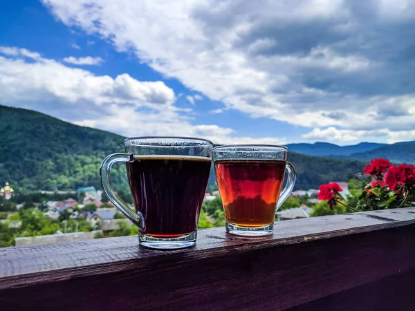 Karpat Dağları Yaremche görünümünde manzara