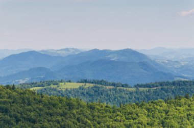 Karpat Dağları Yaremche görünümünde manzara
