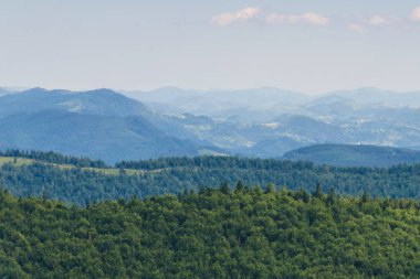 Karpat Dağları Yaremche görünümünde manzara
