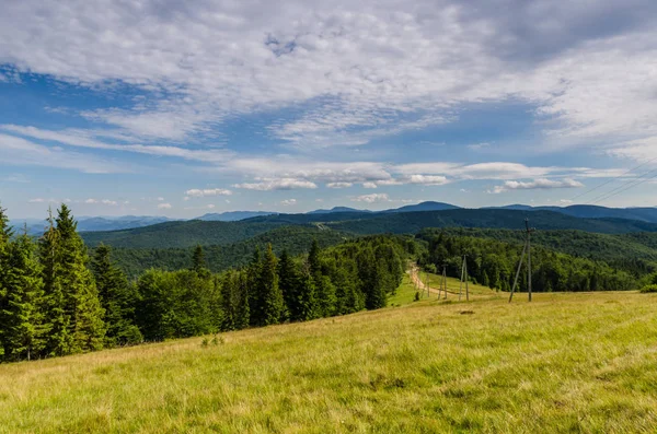 Karpat Dağları Yaremche görünümünde manzara