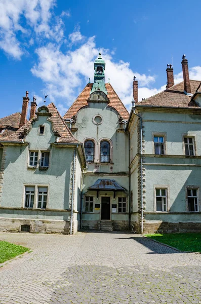 Background of Shenborn Castle in the Ukrainian carpathian mountains — Stock Photo, Image