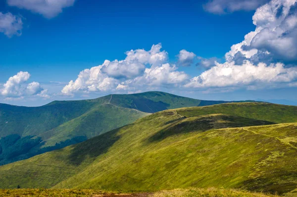 Arka plan manzara Ukrayna Karpat Dağları ile Pylypets Köyü