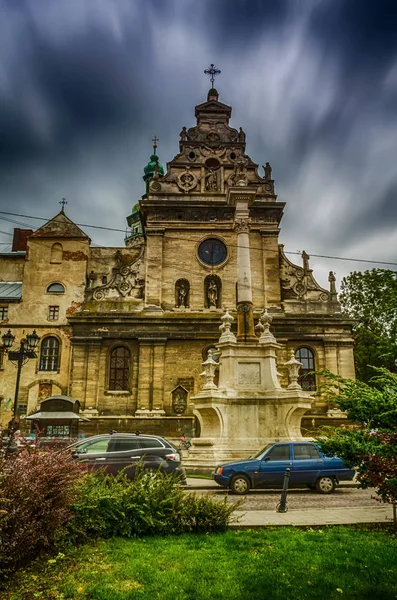 Lviv cityscape Ukrayna'nın Batı bölümünde