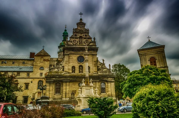 Lviv cityscape Ukrayna'nın Batı bölümünde
