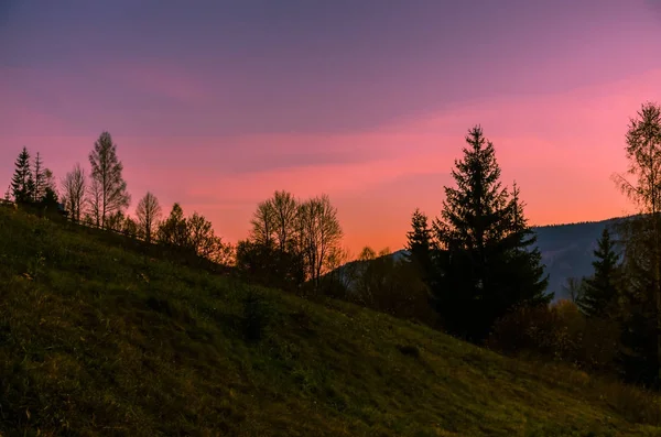 Mist morning in the Carpathian Mountains — Stock Photo, Image