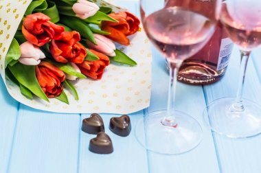 Arka plan bahar lale çiçekleri kapatın