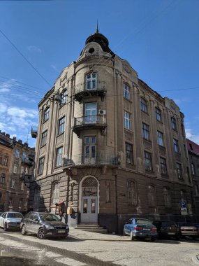 Eski Lviv şehir mimarisi cityscape