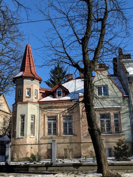 Stary Lwów Miasto Architektura Gród — Zdjęcie stockowe