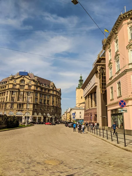 Lviv Ucrânia Abril 2018 Lviv Cidade Arquitetura Antiga Temporada Primavera — Fotografia de Stock