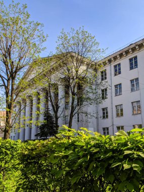 Lviv eski mimari cityscape bahar sezonu