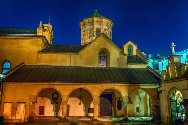 Vieille Place Arménienne Dans Ville Lviv — Photo