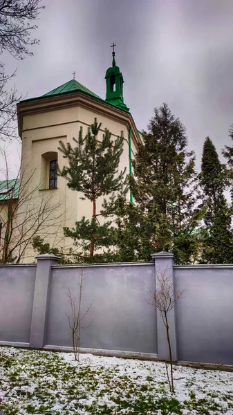 Lviv Old City Architecture Cloudy Weather Winter Season — Stock Photo, Image