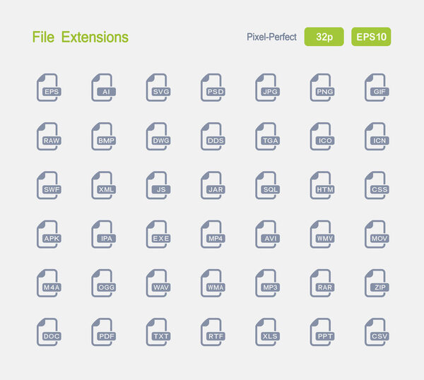 File Extensions - Granite Icons
