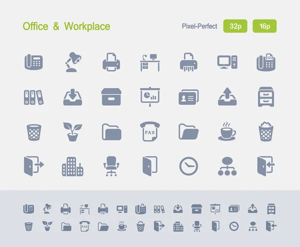 Ofis ve işyeri - granit simgeler