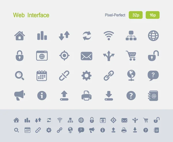 Interface Web - Ícones de granito —  Vetores de Stock