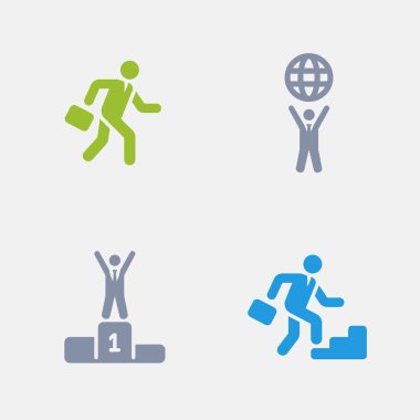 Başarılı iş adamları - granit simgeler