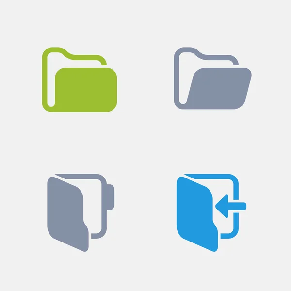 Foldery - granit ikony — Wektor stockowy