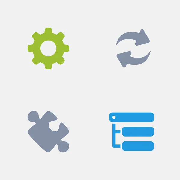 Plugin del navegador - Iconos de granito — Vector de stock