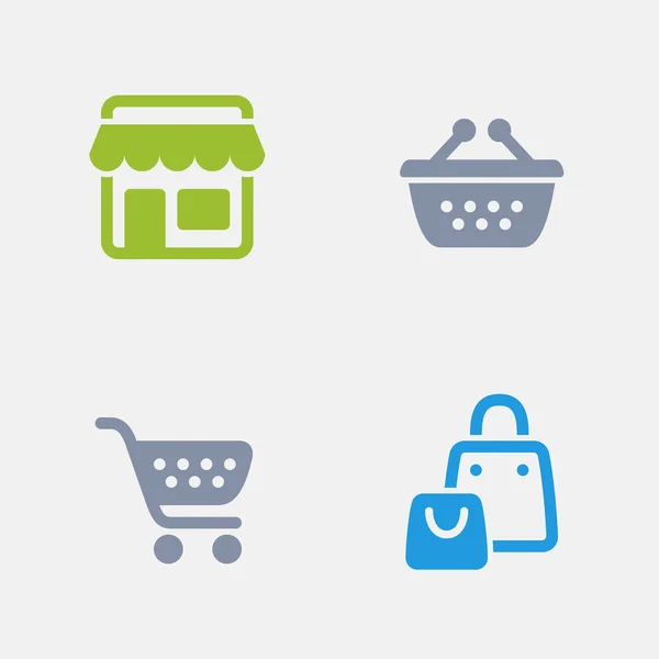 Supermarket - žulové ikon — Stockový vektor