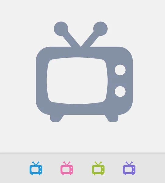 Conjunto de TV clásico - Iconos de granito — Vector de stock