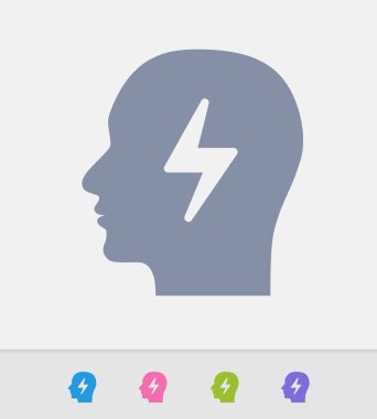 Kafa ve yıldırım - granit simgeler