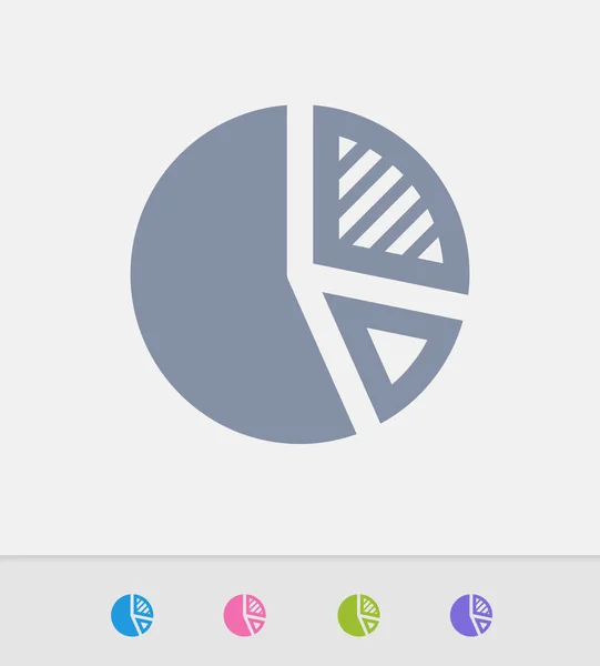 Diagramme à secteurs - Icônes de granit — Image vectorielle