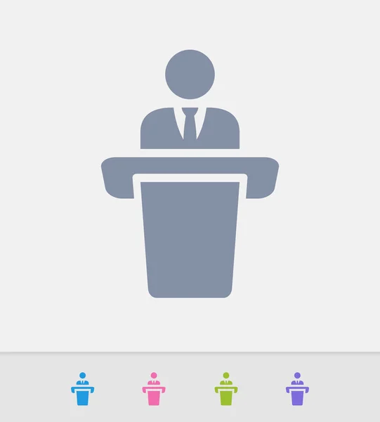 Konuşma - granit simgeler tutan işadamı