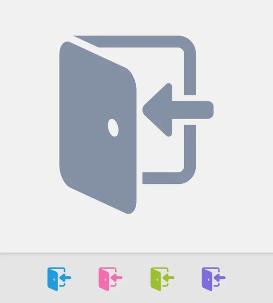 Kapı ve ok - granit simgeleri girin