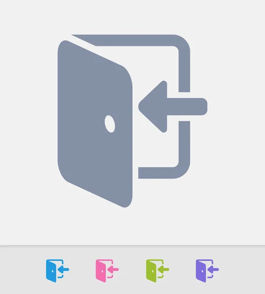 Porta & entrar seta - Ícones de granito —  Vetores de Stock