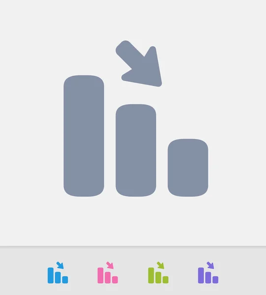 Aşağı doğru sütun grafik - granit simgeler