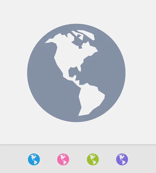 Amerikan kıtada Earth - granit simgeler