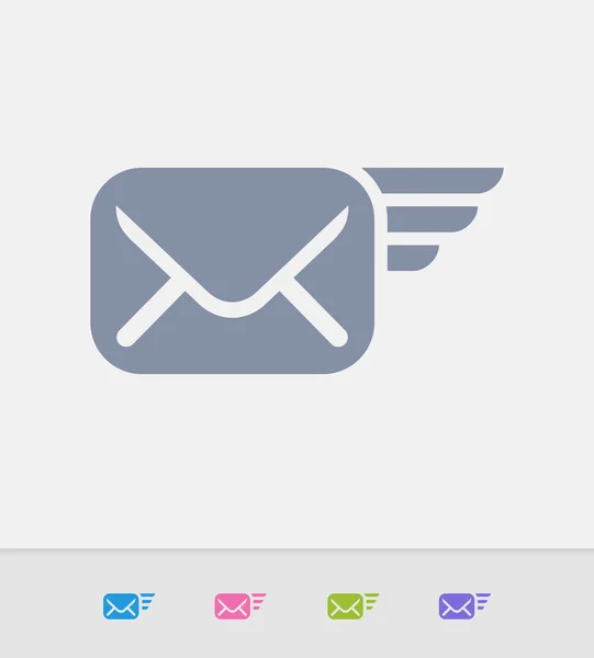 Latające Mail - granit ikony — Wektor stockowy