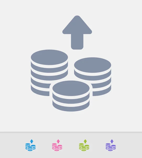 Madeni para yığınları - granit simgeler büyüyen