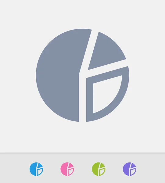 Kesimlere ayrılmış pasta grafiği - granit simgeler