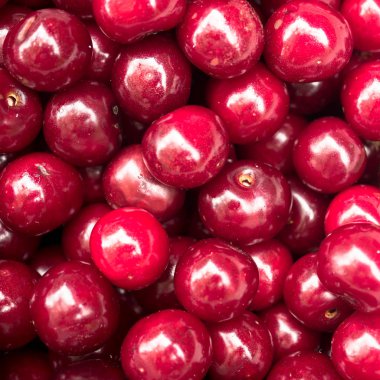 Yakın çekim içinde kendi kendine çekilen kiraz