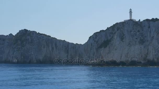 Lefkas Island Lighthouse — Stockvideo