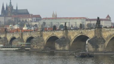Güzellikler Prag eski şehir ve Çek Cumhuriyeti'nde Vltava Nehri.