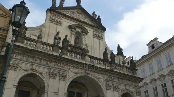 Saint Frälsarens Kyrka Gamla Staden Prag Tjeckien — Stockvideo