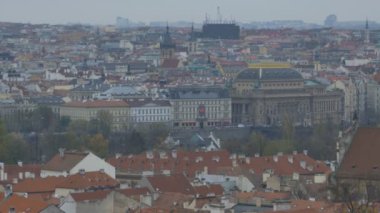Çek Cumhuriyeti'nin başkenti Prag şehir Üstten Görünüm.