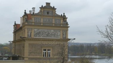 Eski Barok Prag şehir içinde Charles Bridge yakınındaki bina.