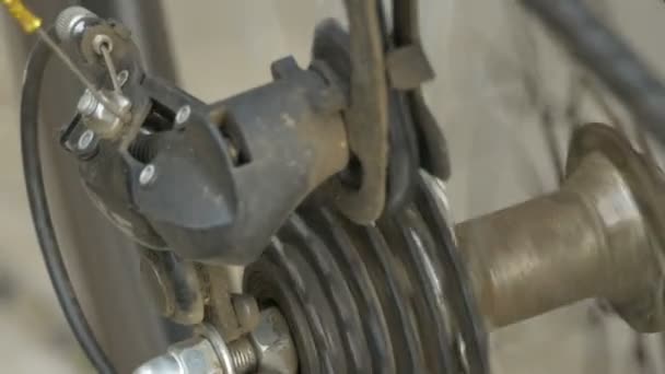 Bicycle Cogset Oiled Roller Chain Action — Stock Video