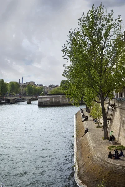 Muelles Río Sena París Primavera — Foto de Stock