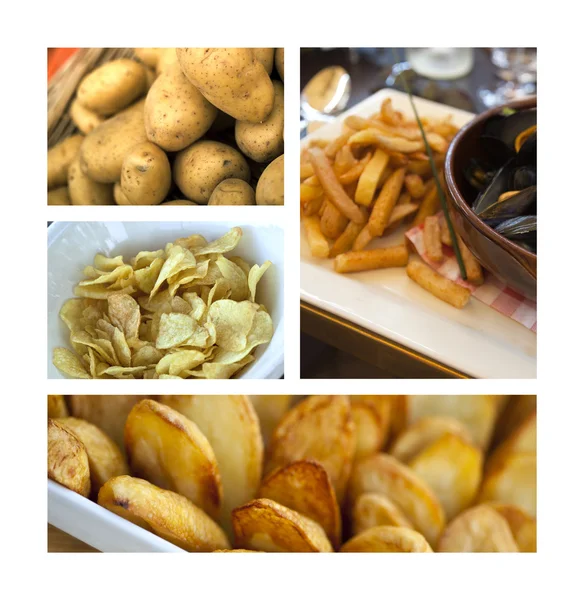 Patatas en un collage —  Fotos de Stock
